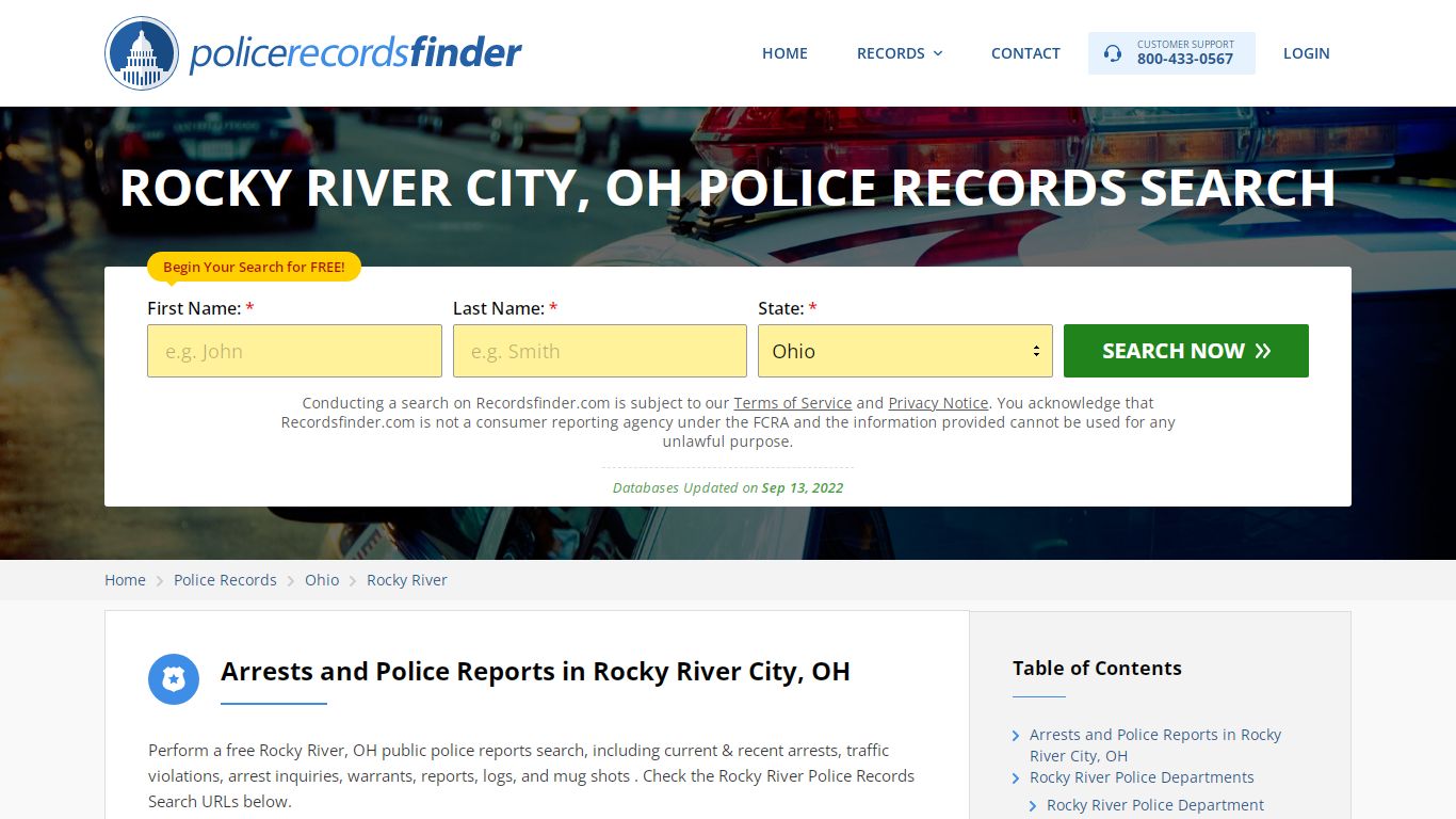 ROCKY RIVER CITY, OH POLICE RECORDS SEARCH - RecordsFinder